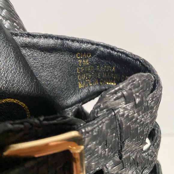 BEACH by Matisse Ciao Fisherman Black Woven Slide Sandals with Buckle‎ - Picture 7 of 8